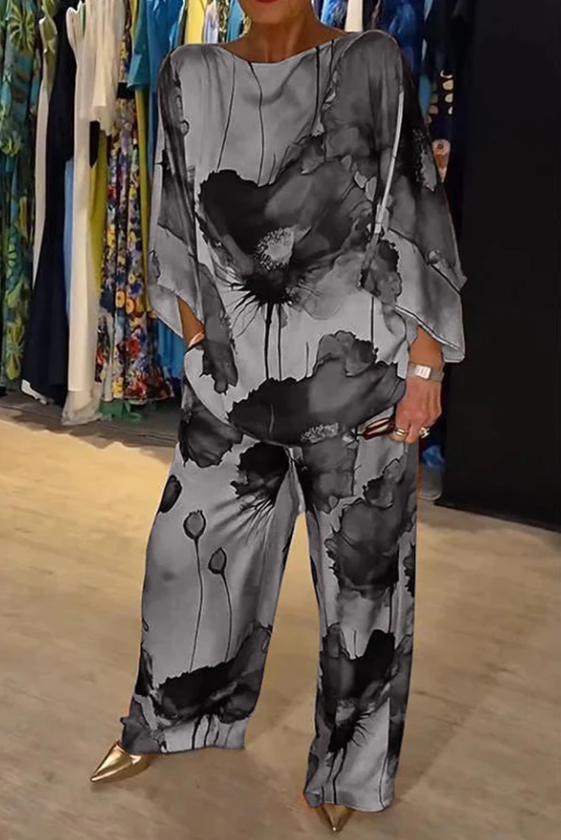 Zenova™ Tiana SUIT - TRYCK SATIN