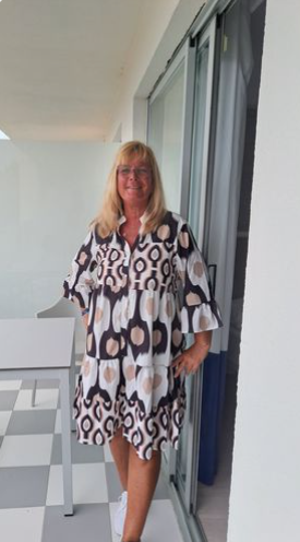 Zenova™ Mary | 3/4 SLeeve tryckt klänning