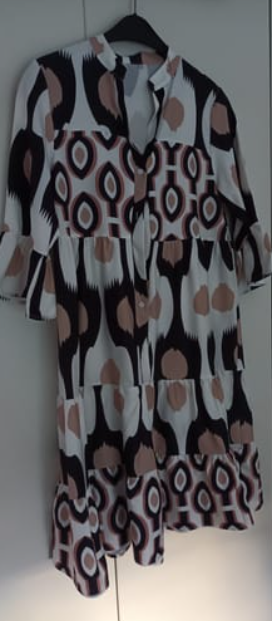 Zenova™ Mary | 3/4 SLeeve tryckt klänning