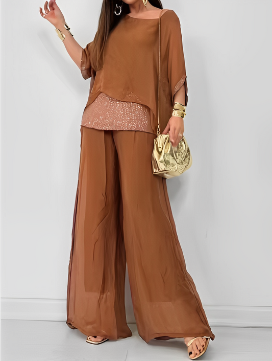 Zenova™ Rita |Flowing Set - Blus och byxor