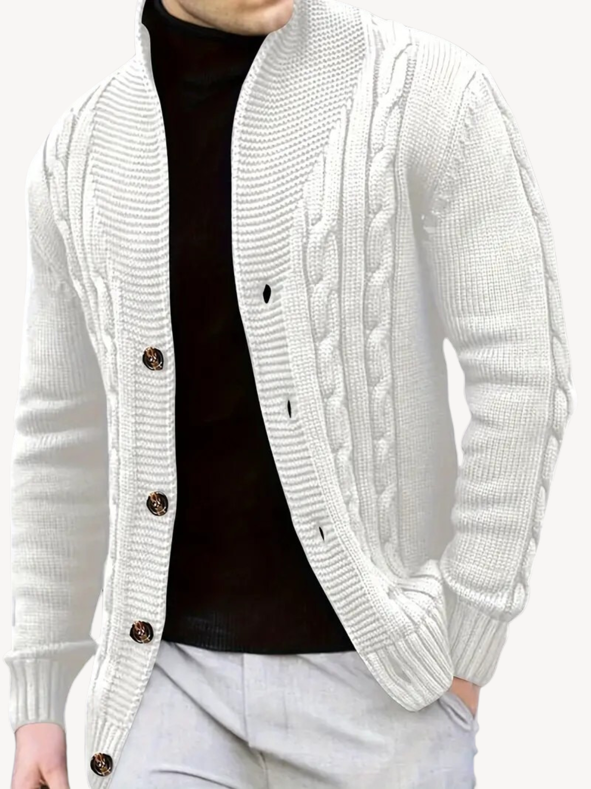 Zenova™ Lorne | Ribbad Sjal Cardigan