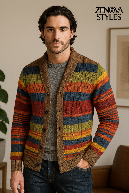 Zenova™ Felix | Retro stickad kofta