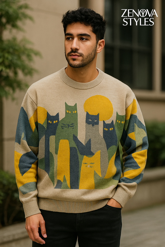 Zenova™ Katsu | Grafisk stickad tröja