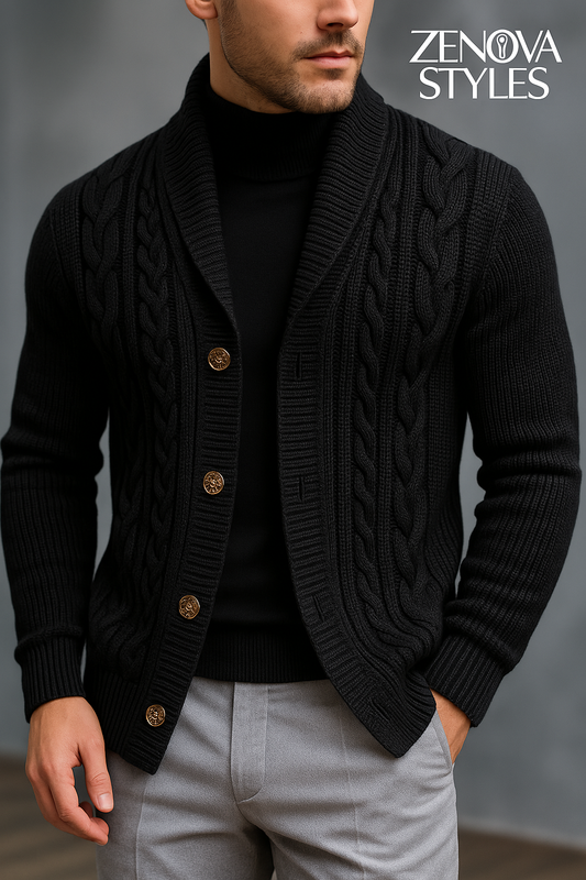 Zenova™ Lorne | Ribbad Sjal Cardigan