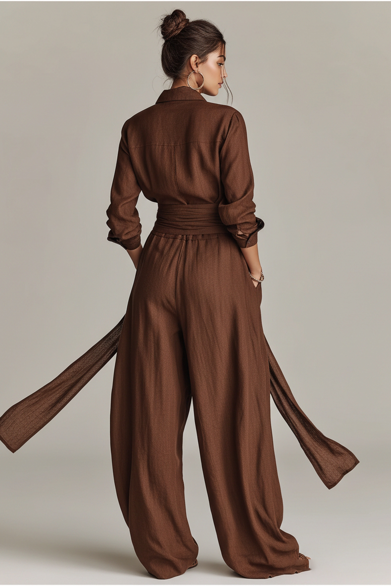 Noémy | Tuta intera elegante e fluida con cintura e taglio ampio