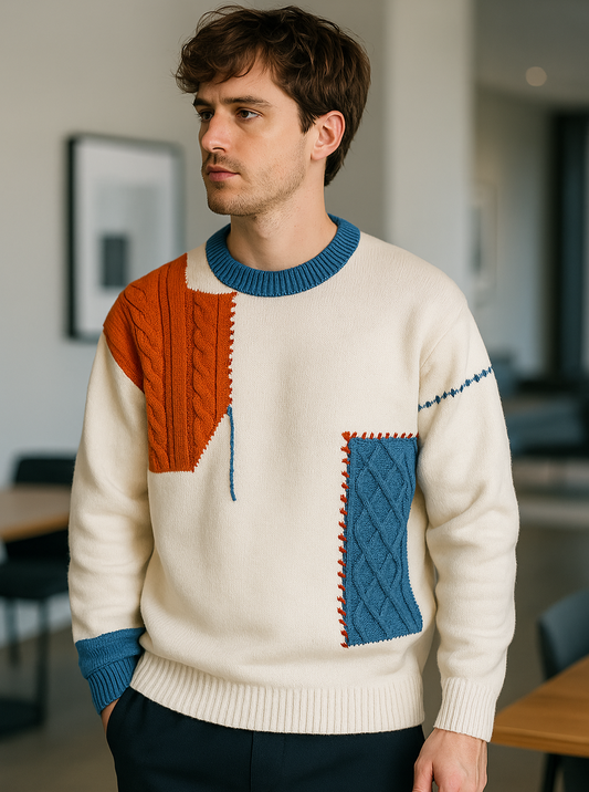 Zenova™ Milo | Patch stickad tröja