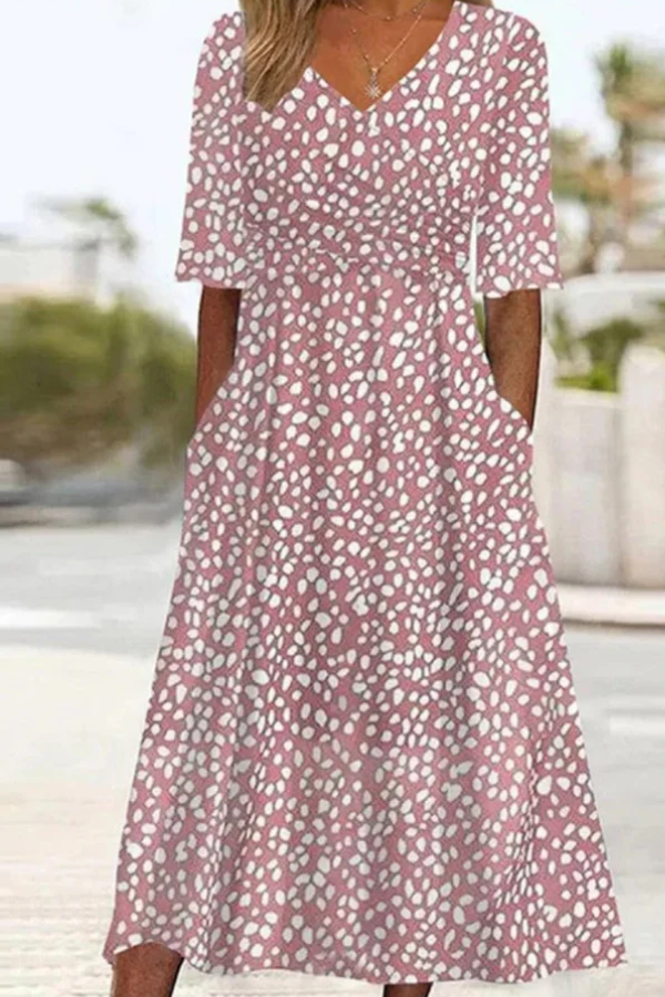 Colette | Abito midi a pois elegante e raffinato