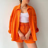 Zenova™ Abigail | 2-delat set med skjorta och shorts i bomull