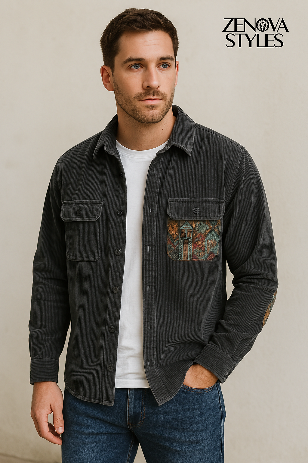 Zenova™ Oslo |Corduroy skjorta jacka