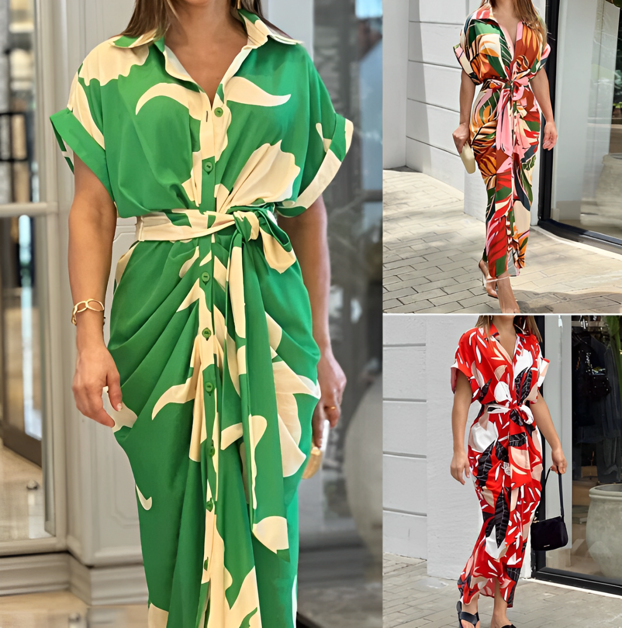 Zenova™ Princila | Skjortklänning - tryck och sköldpaddshals