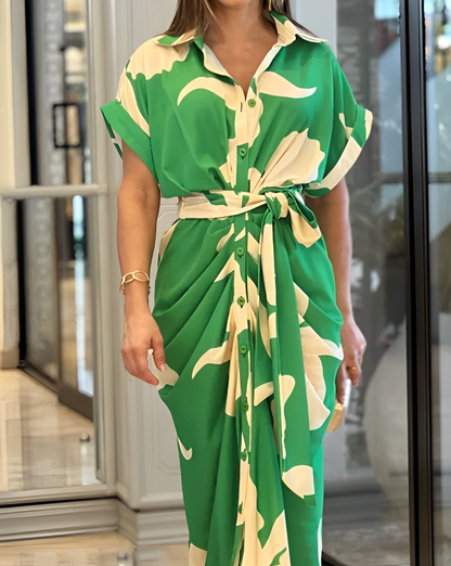 Zenova™ Princila | Skjortklänning - tryck och sköldpaddshals