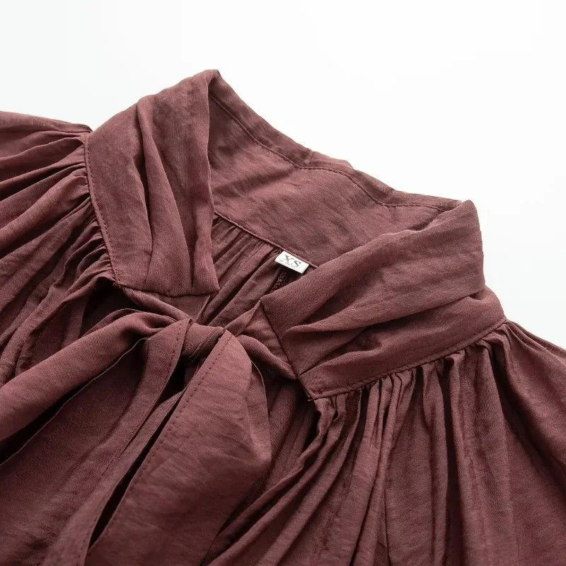 Chiffon Bow Tied Blouse
