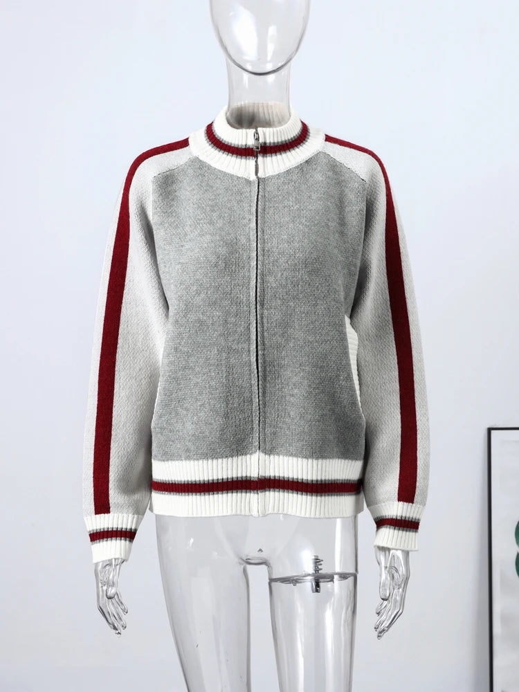 Cardigan in felpa con zip sul retro