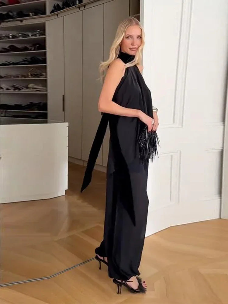 Gilet eleganti in raso con scollo all'americana e schiena scoperta