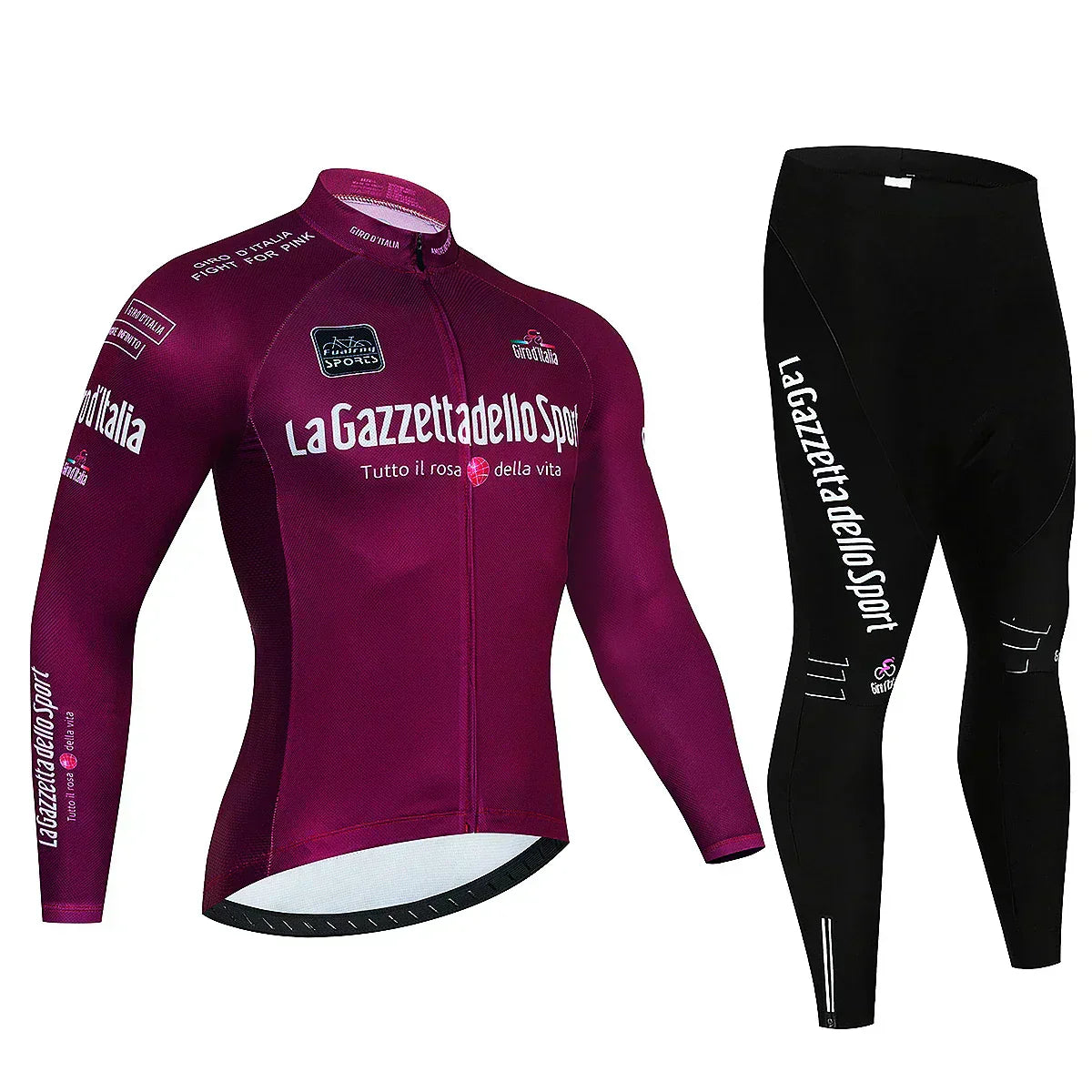 Zenova™  Giro d'Italia – Långärmad professionell cykelklädsel