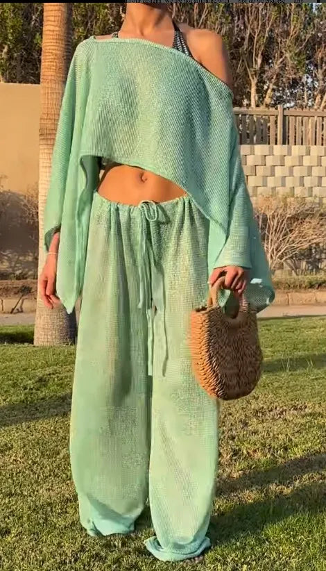 Off One Shoulder Long Sleeve Top