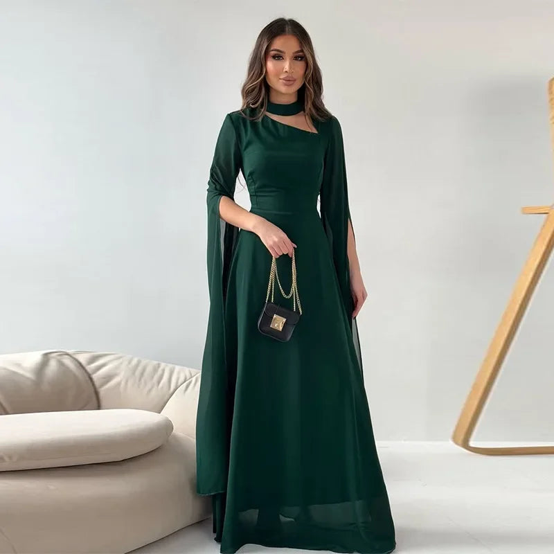 Abito a maniche lunghe sottile ed elegante