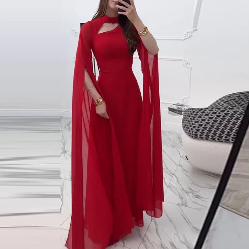 Abito a maniche lunghe sottile ed elegante