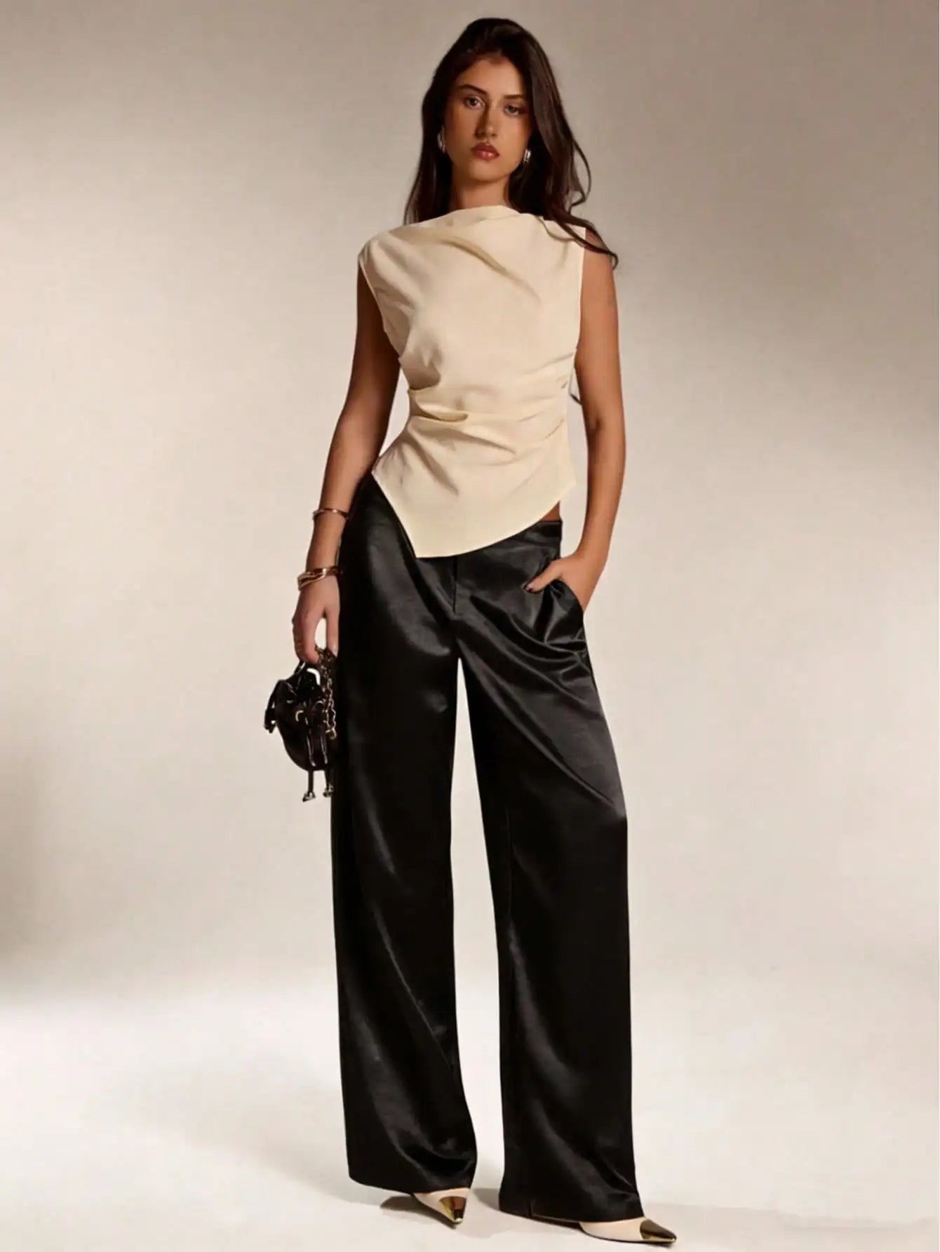 Satin Wide Leg Pants