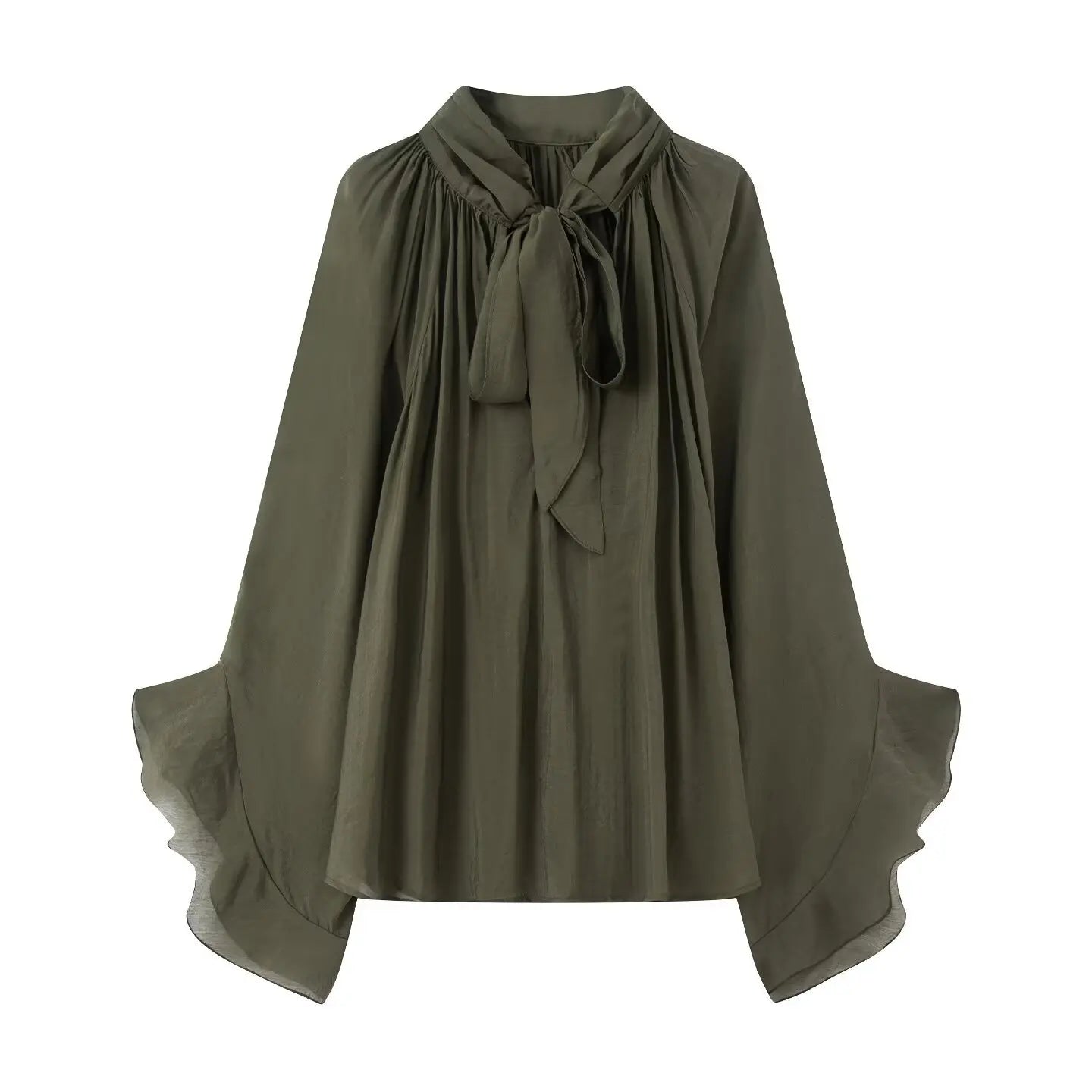 Camicetta con fiocco in chiffon