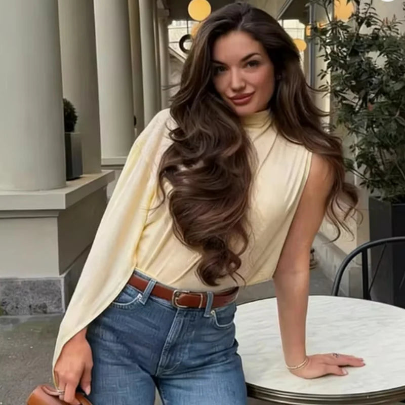 Flowing Asymmetrical Draped Top