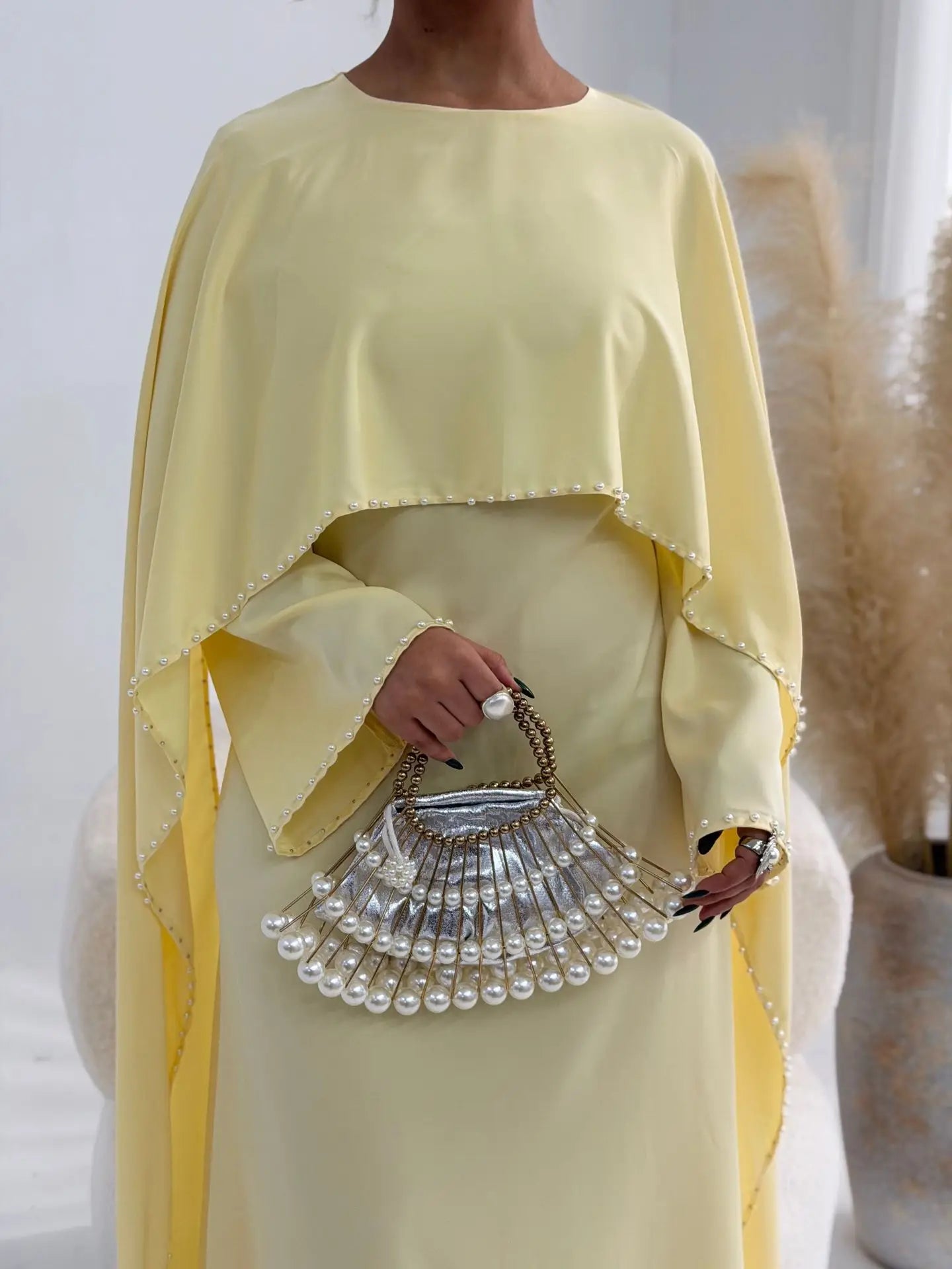 Abaya-vestito tunica con mantello Dubai Pearl