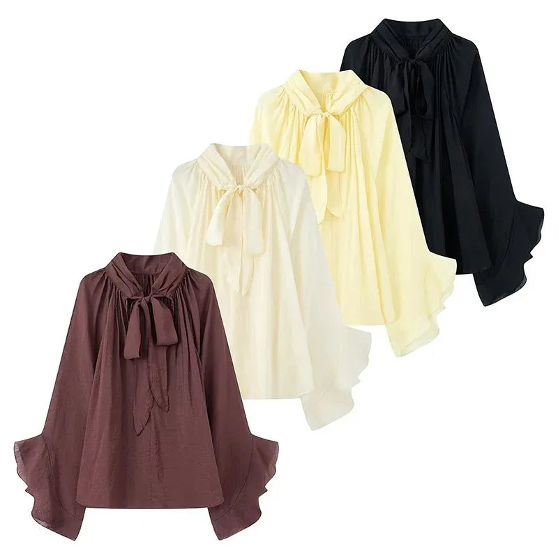 Chiffon Bow Tied Blouse