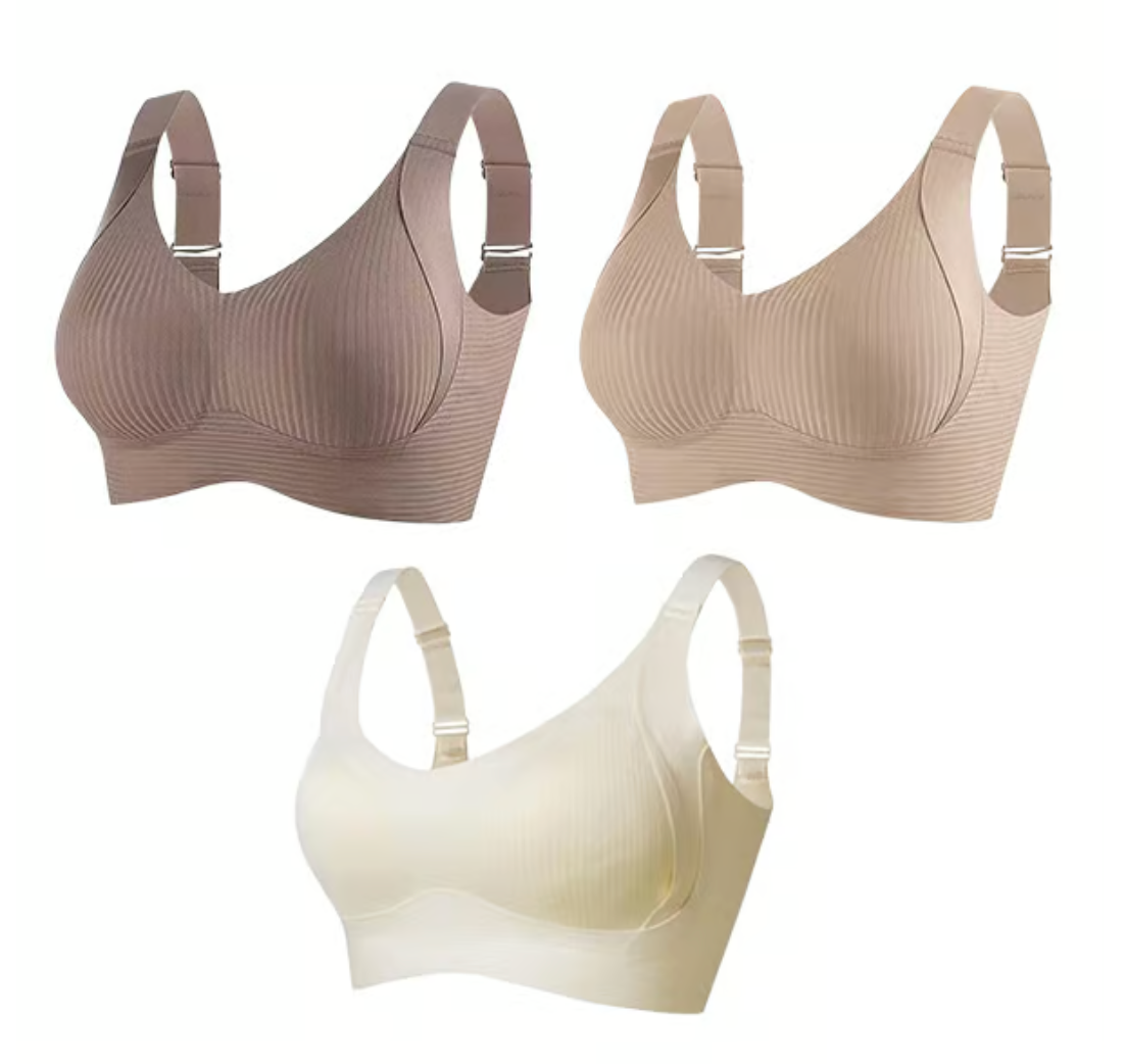 CELINE | Set med 3 bekväma trådlösa behåar 2+1 GRATIS