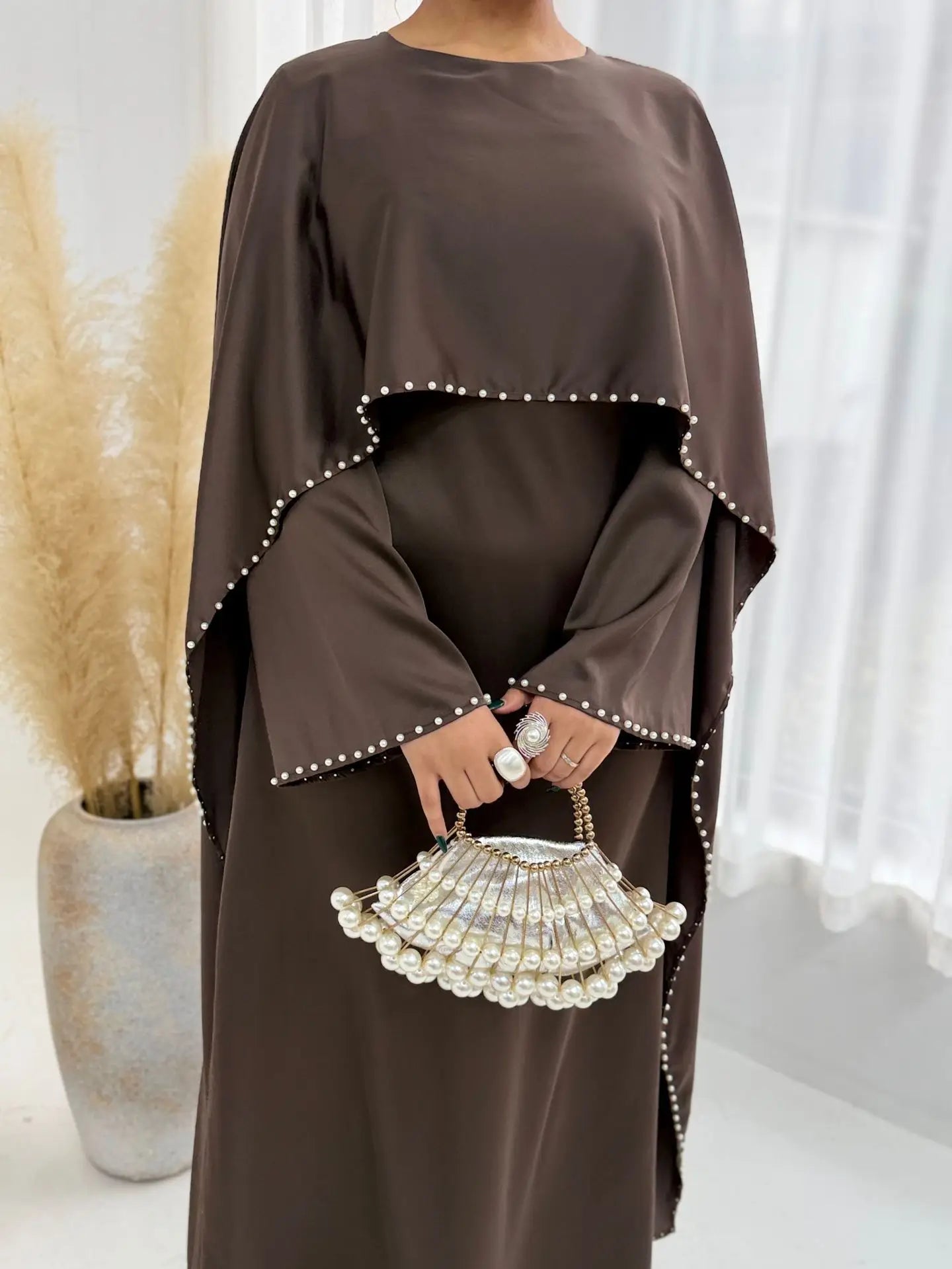 Abaya-vestito tunica con mantello Dubai Pearl