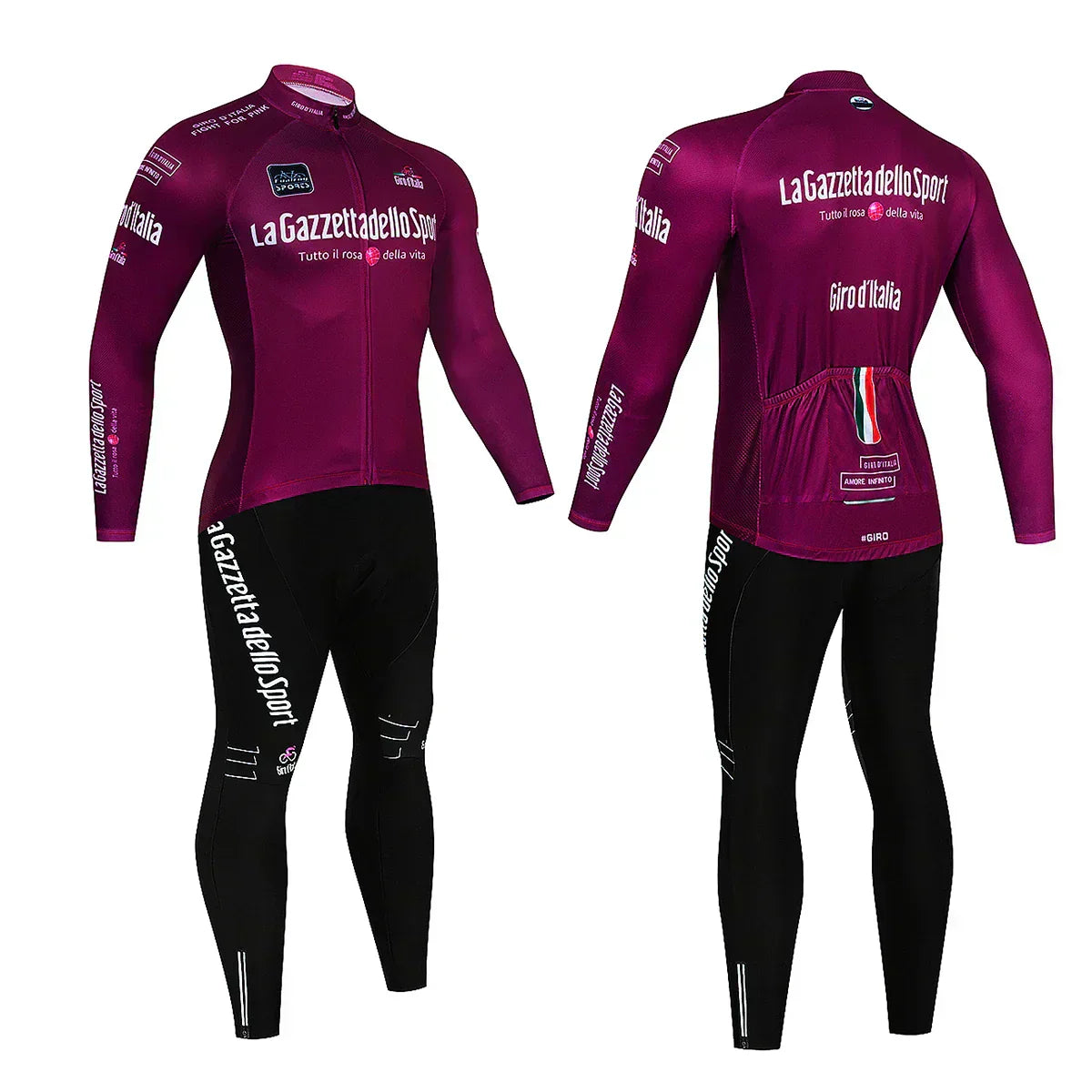 Zenova™  Giro d'Italia – Långärmad professionell cykelklädsel
