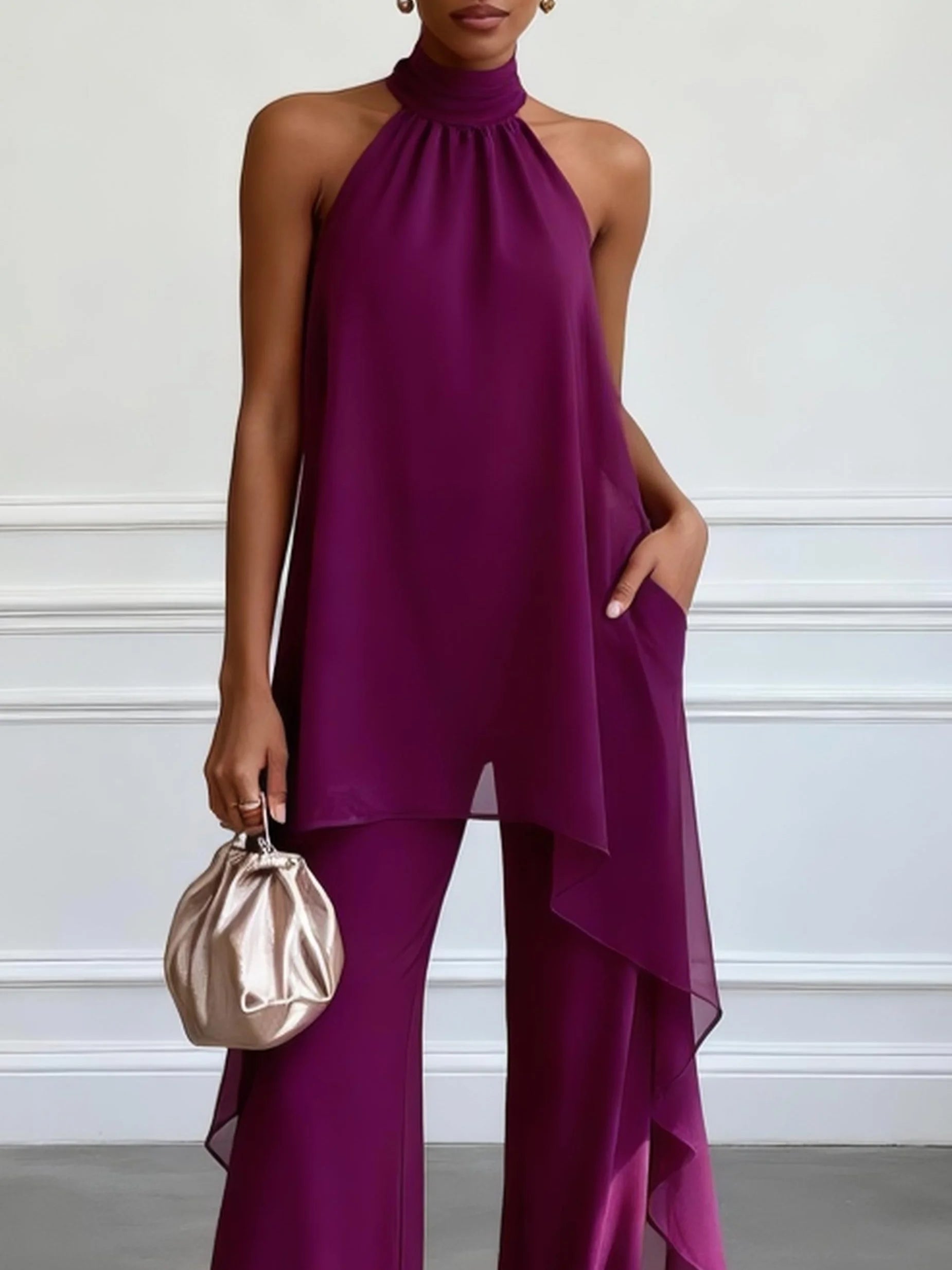 Octavia | Completo Elegante con Scollo all'Americana