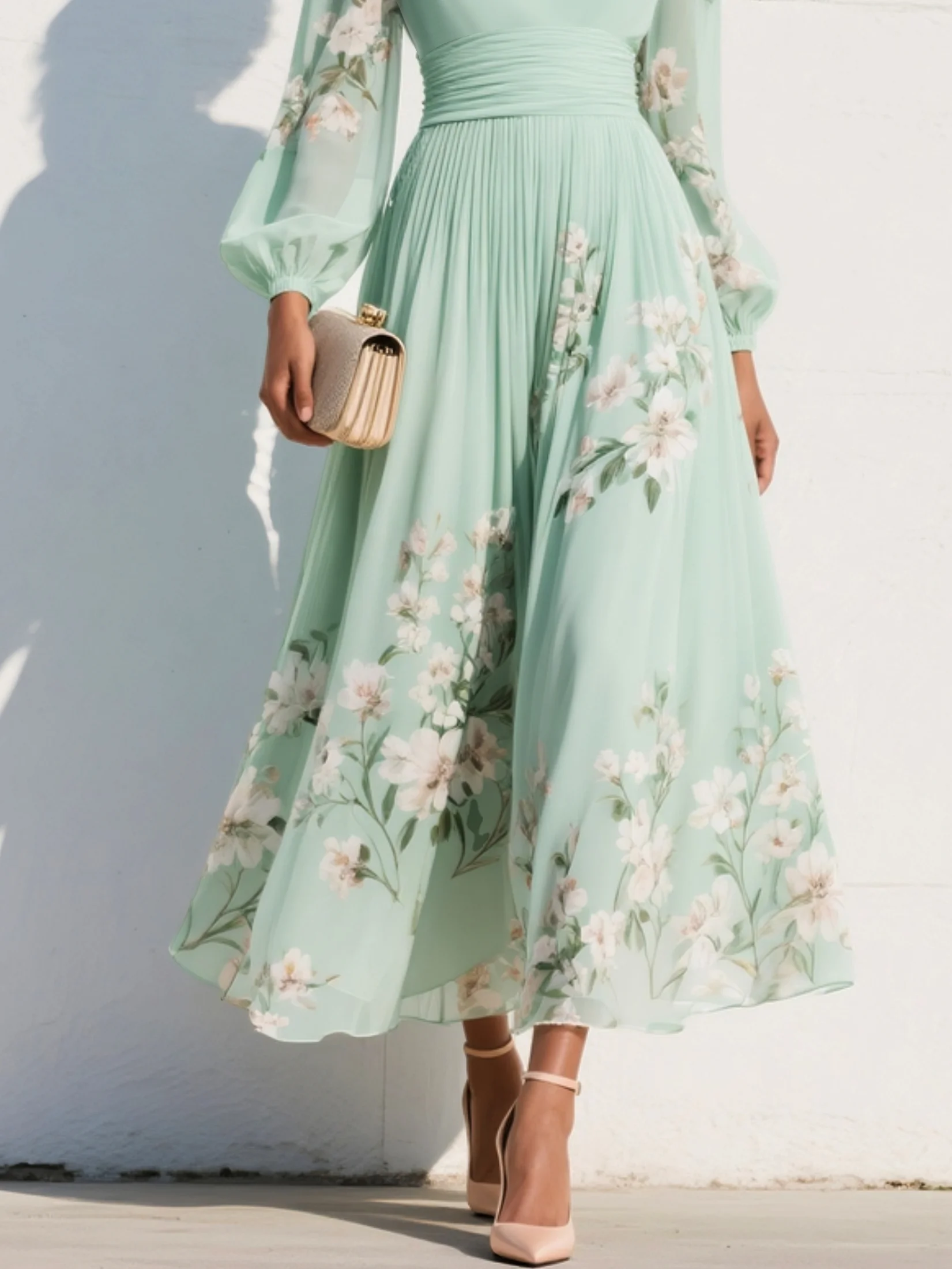 Prescela | Abito midi floreale