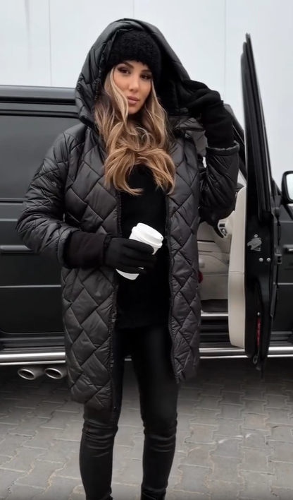 Alice | Elegant quiltad dunjacka med huva