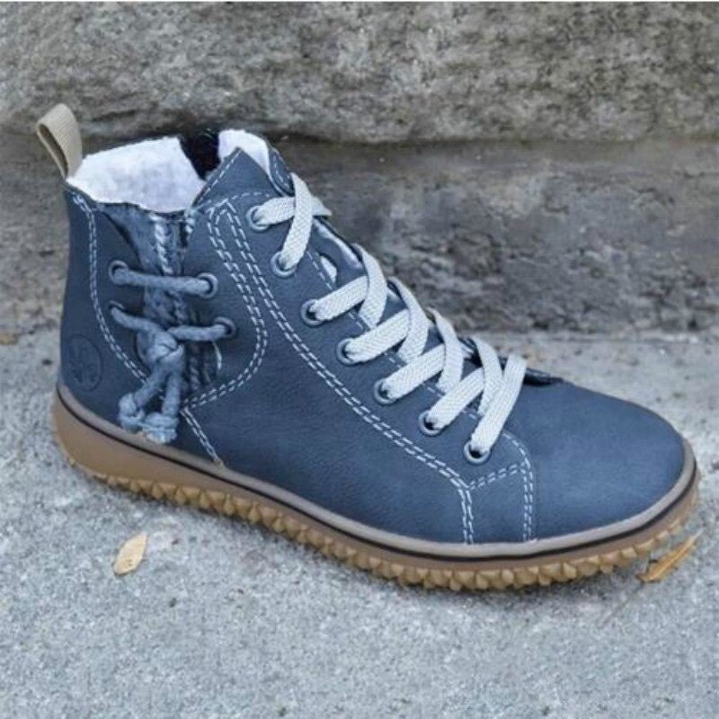 Zenova™ | High top sneakers i läder med snörning