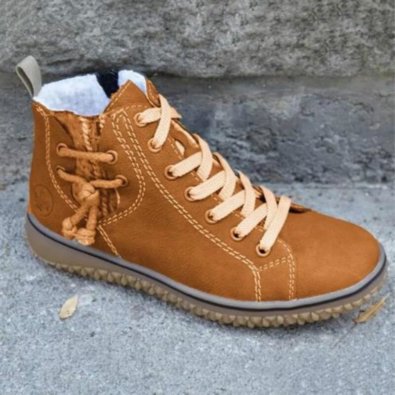 Zenova™ | High top sneakers i läder med snörning