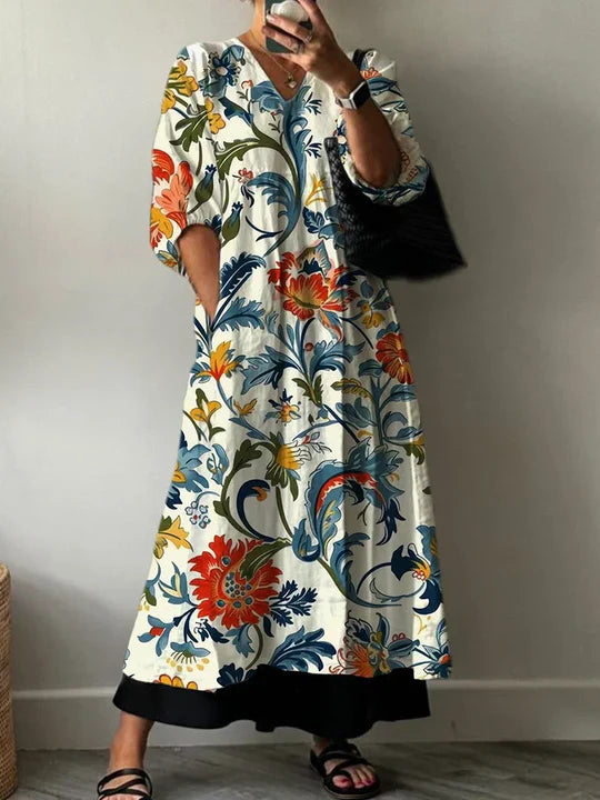 Maya™  Abito stampato elegante Clara