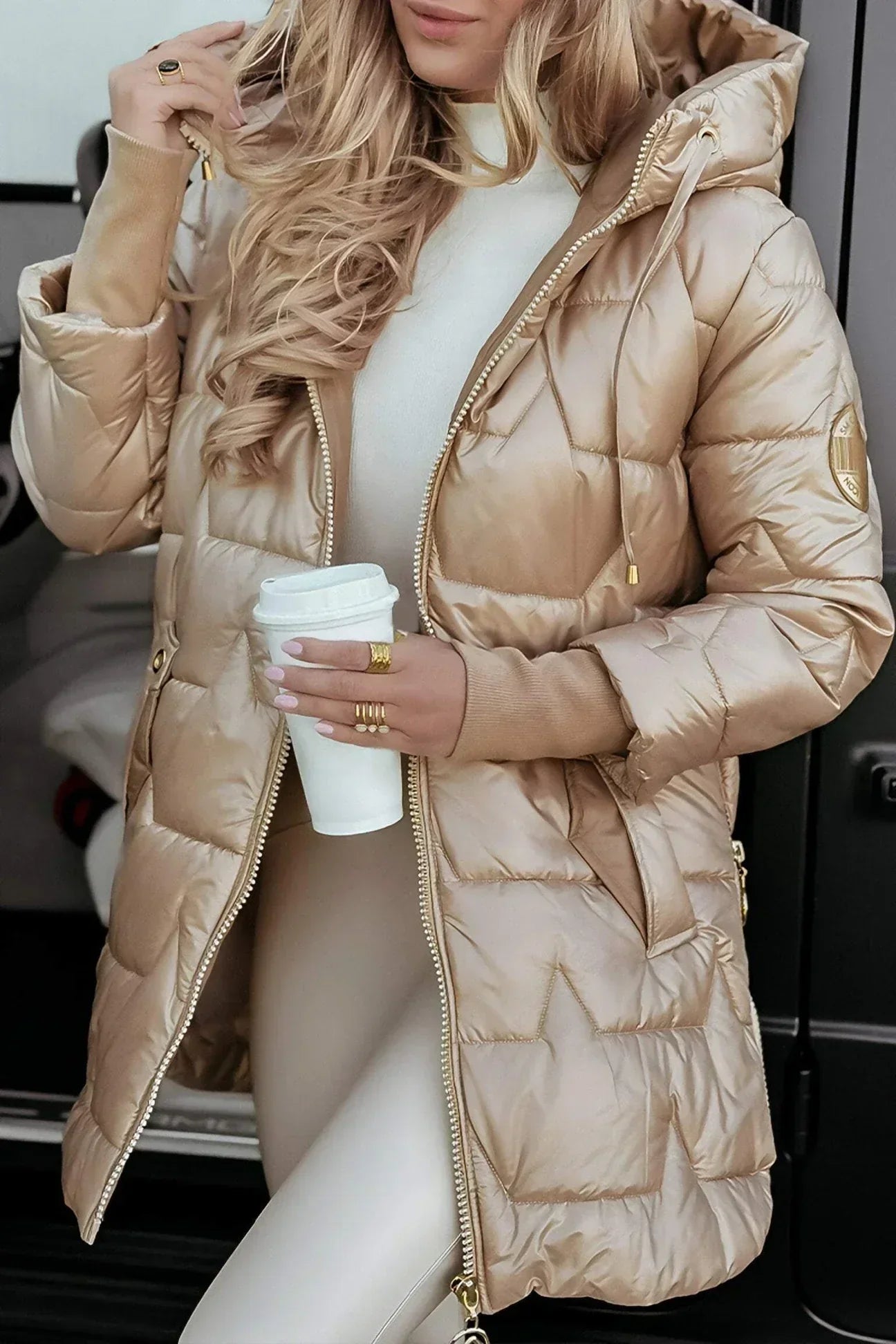 Zenova™ Channelie- Winter Coat with Hood