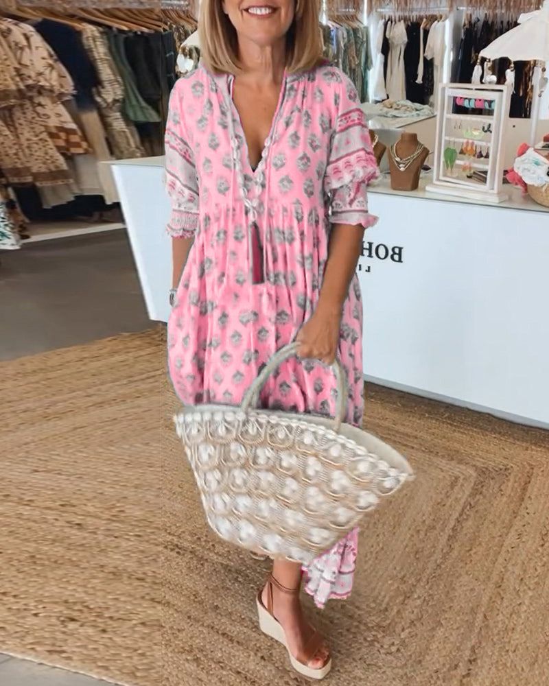 Zenova™ Liora | Boho Maxiklänning