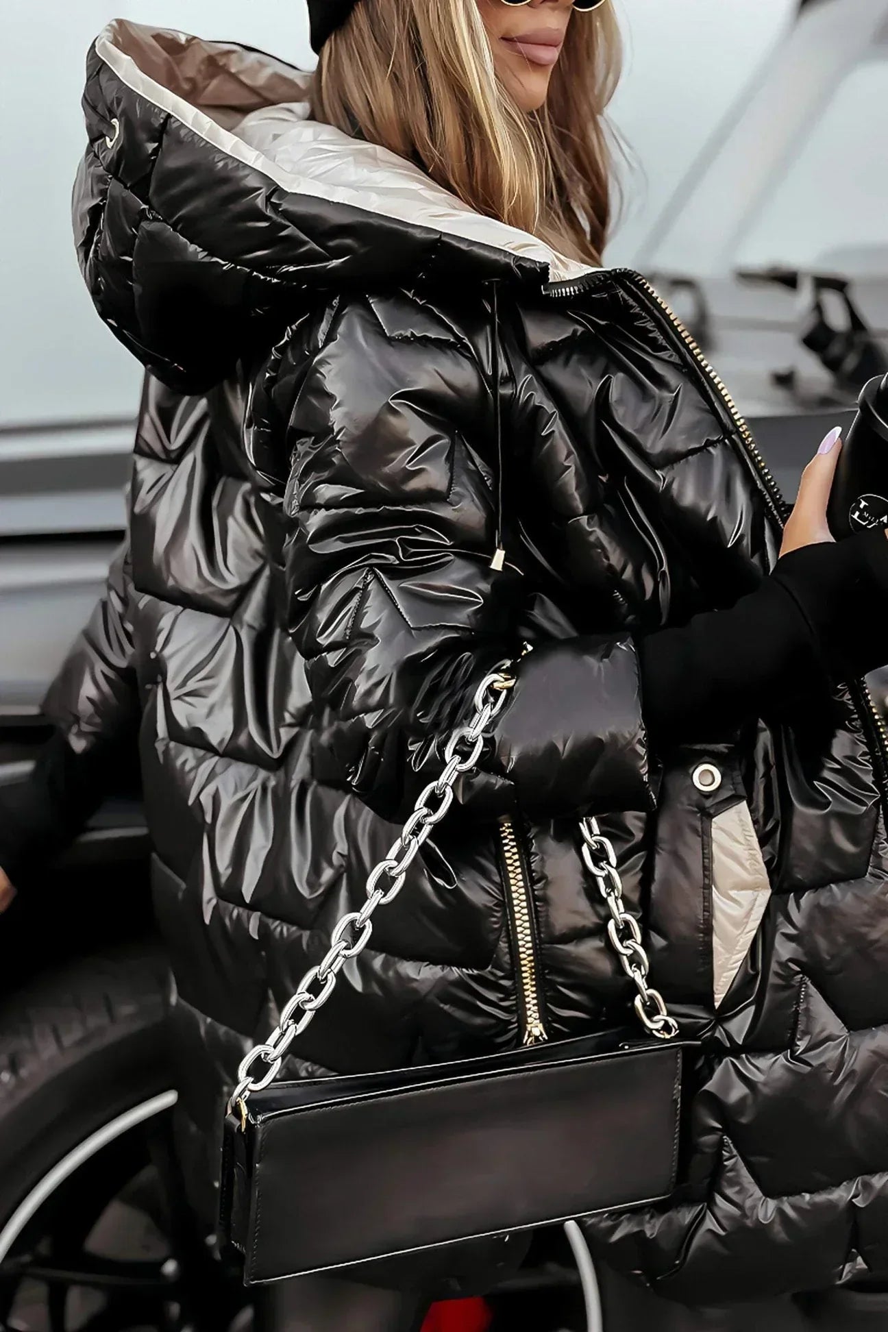 Zenova™ Channelie - Cappotto Invernale con Cappuccio