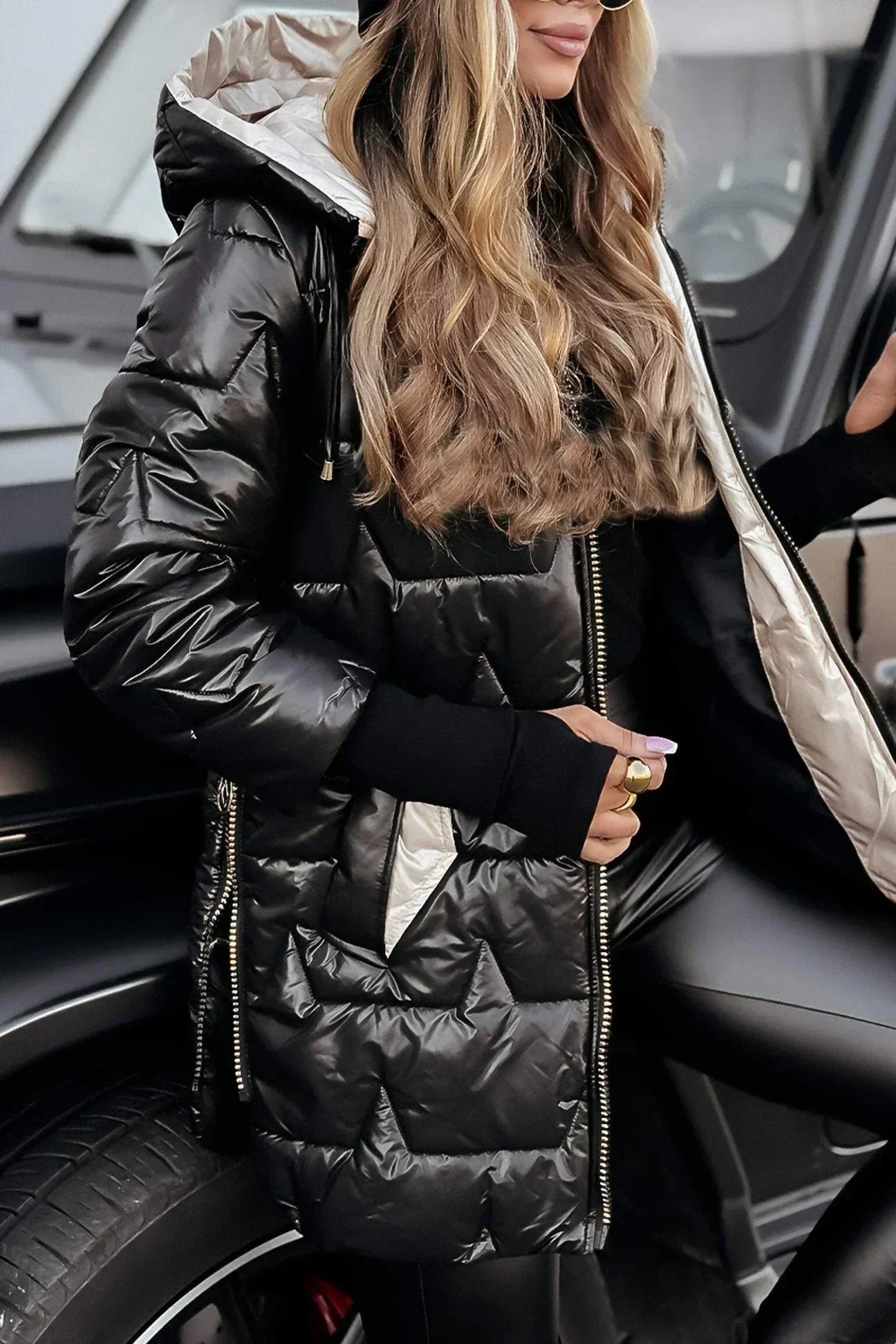 Zenova™ Channelie - Cappotto Invernale con Cappuccio