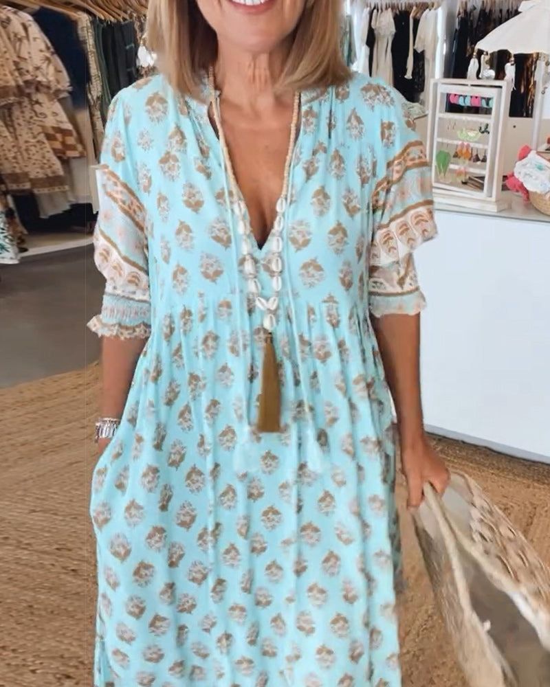 Zenova™ Liora | Boho Maxiklänning