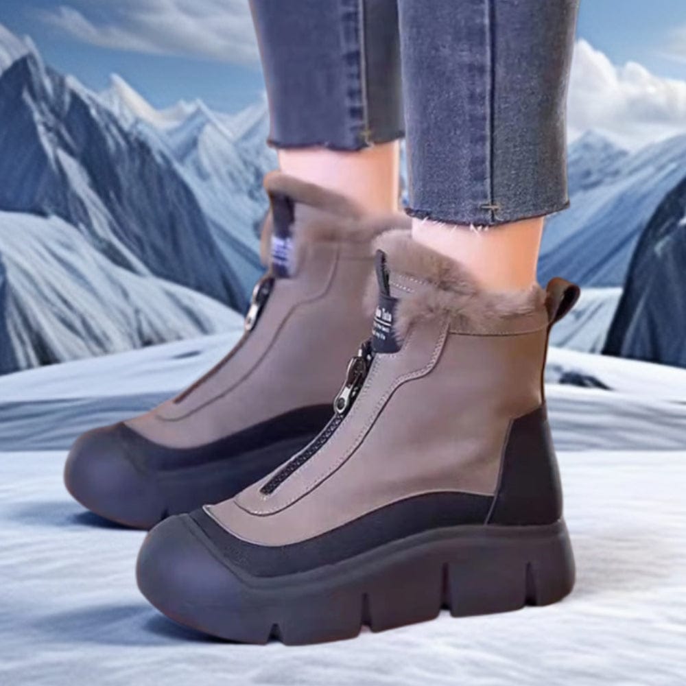 Zenova™ | Stövlar fodrade med mjuk polarfärgad päls