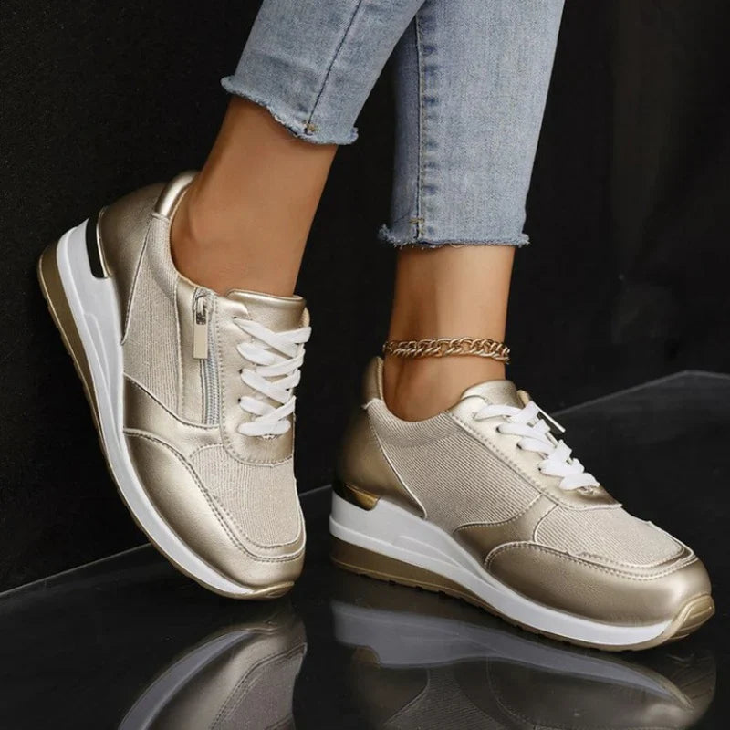 Yanna | Nuove Sneakers Ortopediche Allacciate con Zip Laterale da Donna